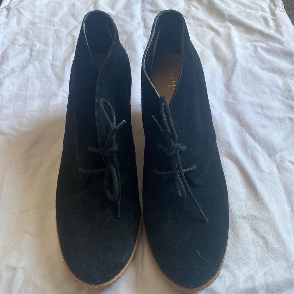 Cole Haan rubber soled lace up booties